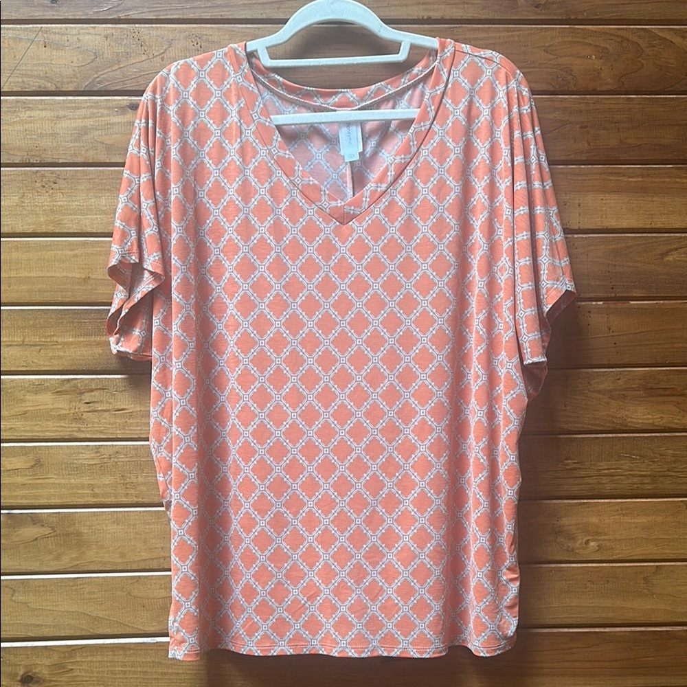 Honeyme - Orange and Green Short Sleeve Tee
